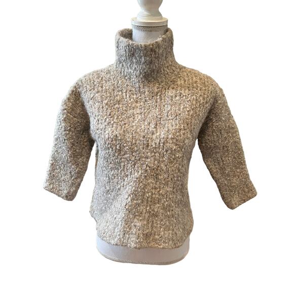 Eileen Fisher Boxy Thick Knit Alpaca Turtleneck Sweater S - Picture 1 of 6
